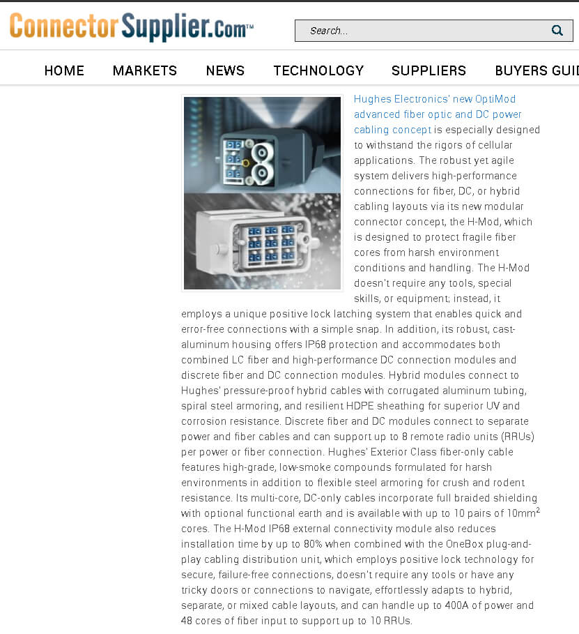 OptiMod coverage by CommsBusiness
